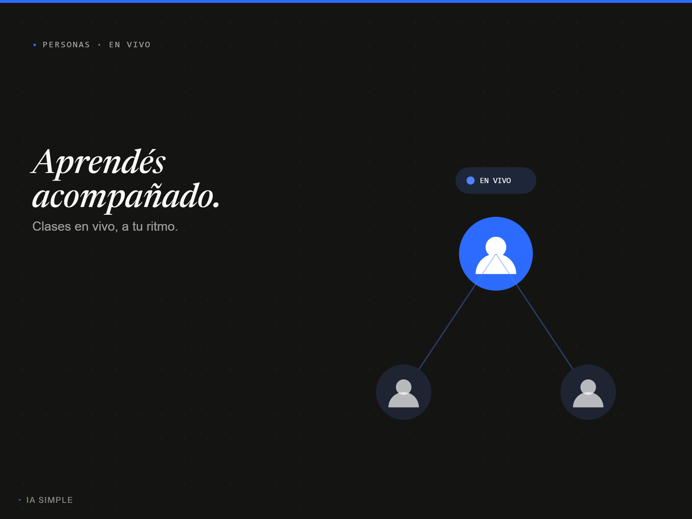 Aprendés acompañado — clases en vivo con IA Simple