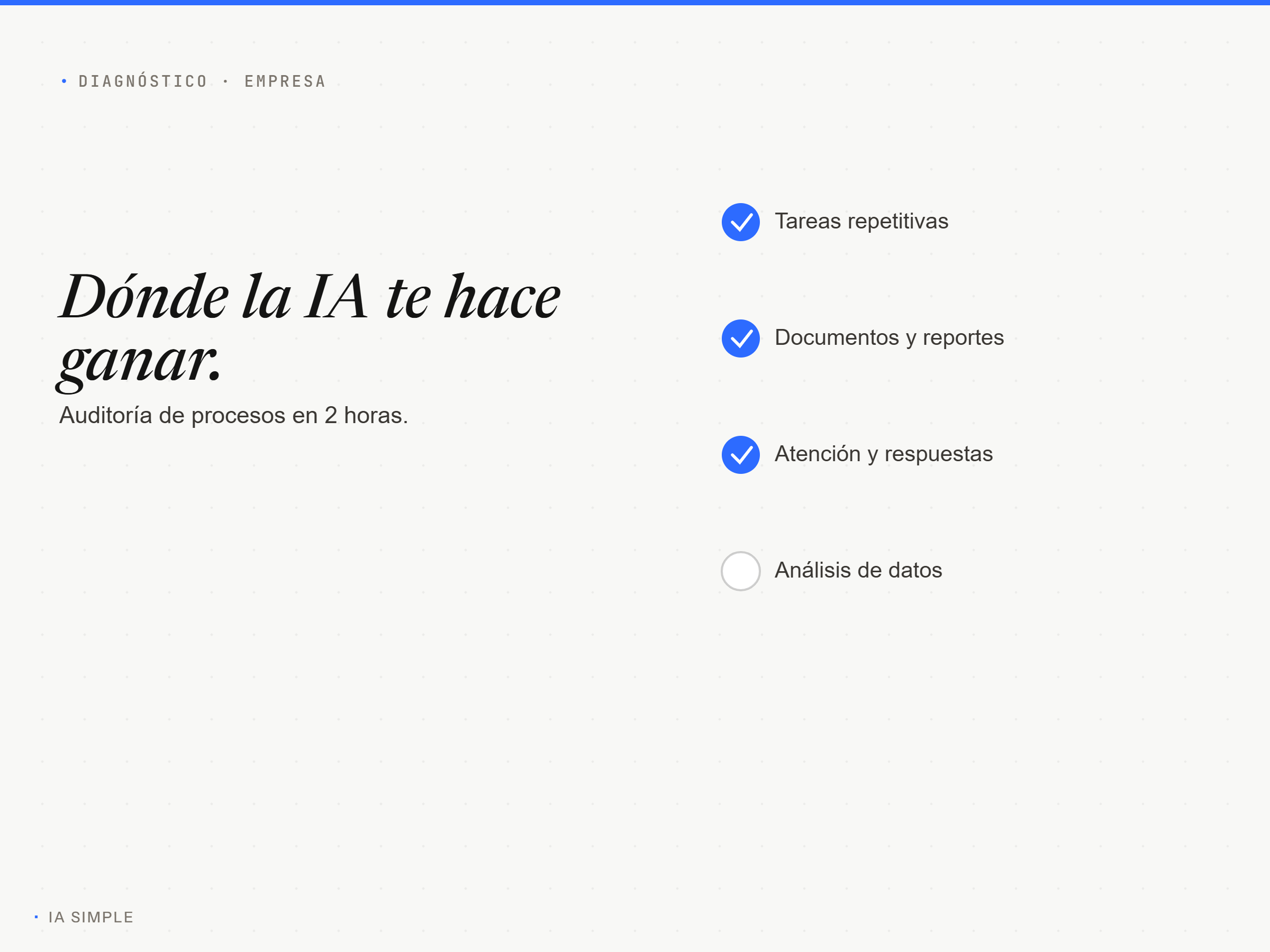 Diagnóstico IA para tu empresa
